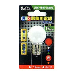 LED電球 E17口金 レッド ELM-02B-R