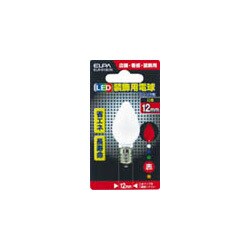 LED電球 E12口金 レッド ELR-01B-R