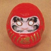 福招きカラーだるま 赤 [福招きカラーだるま 赤]