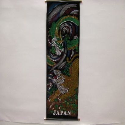 掛け軸 Tapestry [KAKEZIKU Dragon＆Tiger M 龍虎]