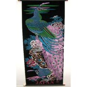 掛け軸 Tapestry [KAKEZIKU Peacock M 孔雀 赤]