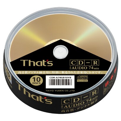 16倍速 録音用74分 10枚 CDR-A74GB10YB