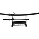 装飾刀 Japanese Ornamental Sword [黒石目 Kuroishime 大刀小刀セット 木製スタンド付]