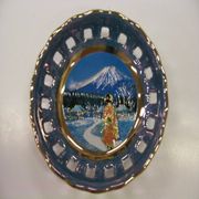 彫金皿 Chokin Plate 透かし [3.5インチスカシザラ 富士山]