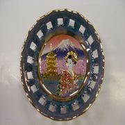 彫金皿 Chokin Plate 透かし [3.5インチスカシザラ 富士ゴジュウ]