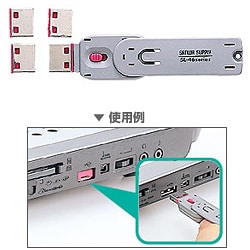 SL-46-R [USBコネクタ取付けセキュリティ レッド]