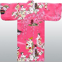 909 [ポリコドモ着物 都踊り 45インチ ピンク]