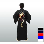 045 [ポリスエード 金龍縫い 男着物 黒]