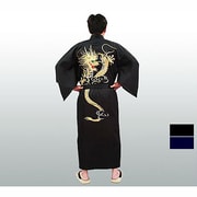 009 [ポリスエード 小竜縫い 男着物 黒]