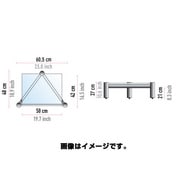 ガラスシェルフ ISOshelf シルバー ラバーフット IFS25F