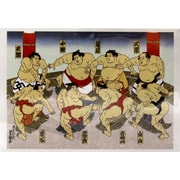 24-248 [美術はがき 幕内力士土俵入り]
