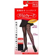 スリムウォーク パンティストッキング ブラック（ダイヤ柄）M-L PH220