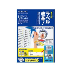 カラーレーザー&コピー用紙ラベル<リラベル>はかどりタイプ24面100枚 LBP-E80149
