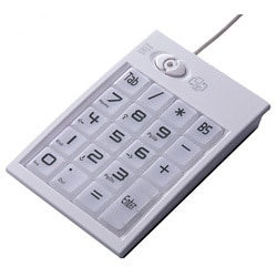 表計算完全対応USBテンキー 絶対半角 ホワイト TKZ10WH