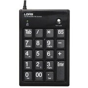 2ポートUSB2.0ハブ付き USBテンキーボード ブラック TNK-SUH220BK