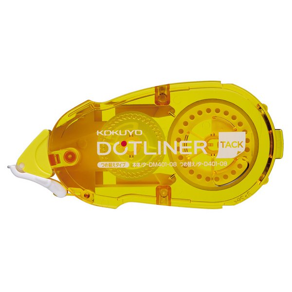 ドットライナー 詰め替え用テープ 貼ってはがせるイエロー タ-D401N-08
