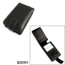 PALCIPD5F／BL（ブラック） [PDAIR Leather Case for iPod 5G（30GB／60GB） 縦開きタイプ]