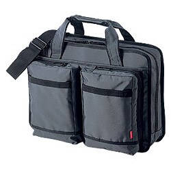 PCブリーフケース グレー BAG-POCKET20G