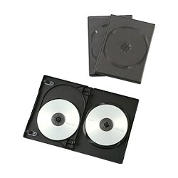 DVDトールケース 3枚収納×5枚セット ブラック ADV3051BK