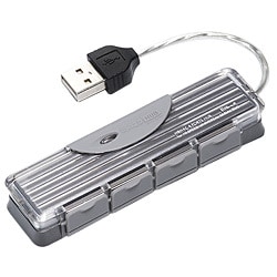 USB2.0バスパワー専用HUB 4ポート ガンメタリック HBH4CGM
