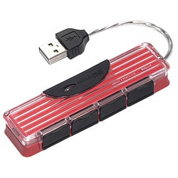USB2.0バスパワー専用HUB 4ポート レッド HBH4CRD