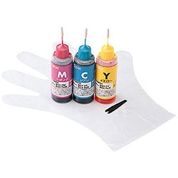 つめかえインク BCI-7eM・7M/BCI-7eC・7C/BCI-7eY・7Y用 3色セット 60ml INK-7SET60E