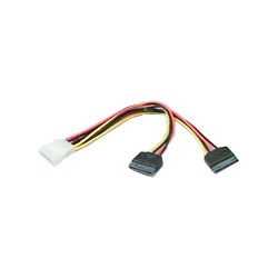二股電源変換ケーブル 15cm RPW06