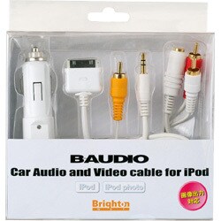 BI-CARAV／WH（ホワイト） [iPod用カーオーディオ＆ビデオケーブル]