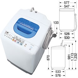 【オンライン限定商品】  日立 - ヨドバシ.com HITACHI NW-7FY-W 簡易乾燥機能付き洗濯機 洗濯機