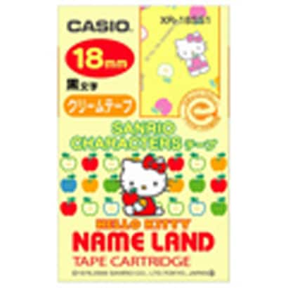 カシオネームランドテープ サンリオキャラクタータイプ クリームテープに黒文字 幅18mm 長さ5.5m XR-18SS1