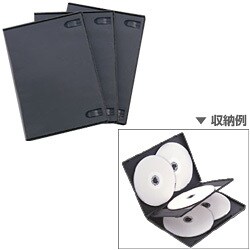 DVDケース 1ケース6枚収納可能 3ケースセット ブラック DVD-A008-3BK