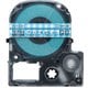 テプラPROテープ チェック青 グレー文字 12mm幅 8m SWX12BH