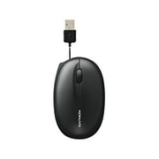 USB接続 モバイルマウス ケーブル巻き取り式 ラバーグリップ 0.6m ブラック EAM-UMMB2D