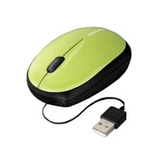 USB接続 モバイルマウス(ケーブル巻き取り式) 光学式 グリーン EAM-UMMB2G