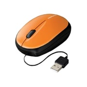 USB接続 モバイルマウス(ケーブル巻き取り式) 光学式 オレンジ EAM-UMMB2YR