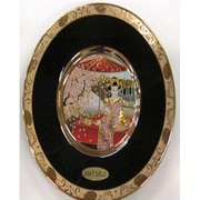 彫金皿 Chokin Plate [サラ200 6 金クサラシ 花見舞妓]