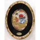 彫金皿 Chokin Plate [サラ200 6 金クサラシ 赤富士舞妓]