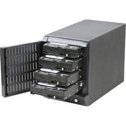SerialATAII 3.5インチ用ハードディスクケース カーボンブラック GW3.5X4-S2/CB