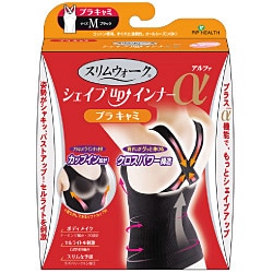 スリムウォーク シェイプUPインナーαブラキャミ ブラックL PH250