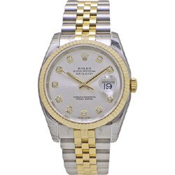 OYSTER PERPETUAL DATEJUST（オイスター パーペチュアル デイトジャスト）シルバー ジュビリー 自動巻き メンズ 並行輸入品 116233G