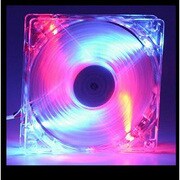 半透明 120角赤/青LED ケースファン ZGF120BR