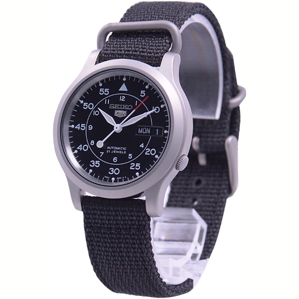 セイコーEX SEIKO ファイブ ミリタリー ブラック文字盤 SNK809K2