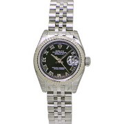 OYSTER PERPETUAL DATEJUST(オイスター パーペチュアル デイトジャスト)ブラックローマ 自動巻き レディース 並行輸入品 179174