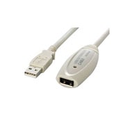 USB延長ケーブル USB2.0対応 ホワイト 5m AUR09WH