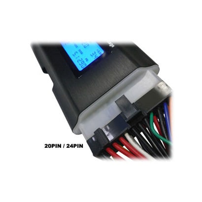 PCI-EXPRESS/S-ATA対応 LCDパネル付き パソコン電源用電圧チェッカー PowerSupplyTester3