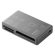 10+7メディア対応 USB2.0メモリリーダライタ グレー MR-A10GY