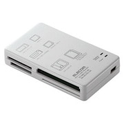 10＋7メディア対応 USB2.0メモリリーダライタ ホワイト MR-A10WH