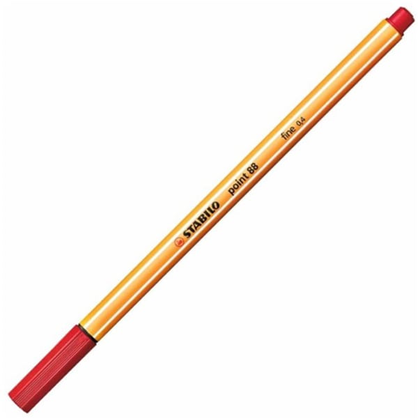 水性サインペン ポイント88 細字 0.4mm レッド 88-40