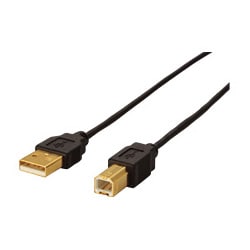 USBケーブル USB2.0対応 極細/ミニコネクタタイプ 0.5m ブラック AUS05BK