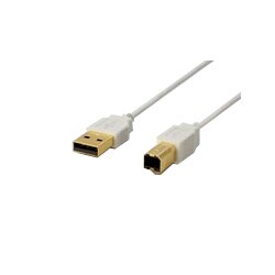USBケーブル USB2.0対応 極細/ミニコネクタタイプ 1.5m ホワイト AUS15WH